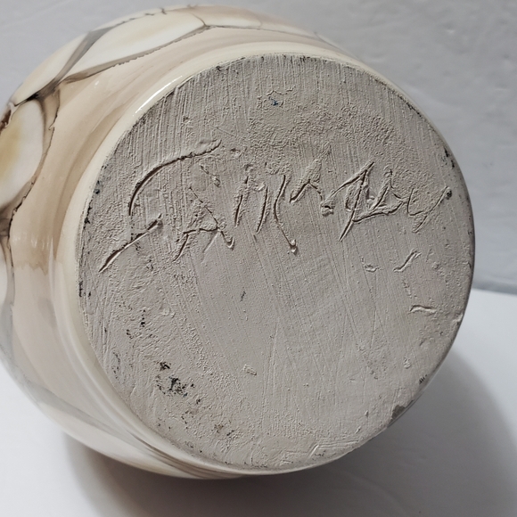 Vintage BRUCE FAIRMAN Pottery Studio Art Iridescent Large Vase - Picture 7 of 7